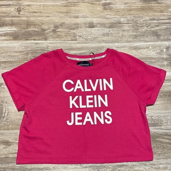Calvin Klein Jeans Short Sleeve Sweatshirt Womens Size XXL - Picture 1 of 5